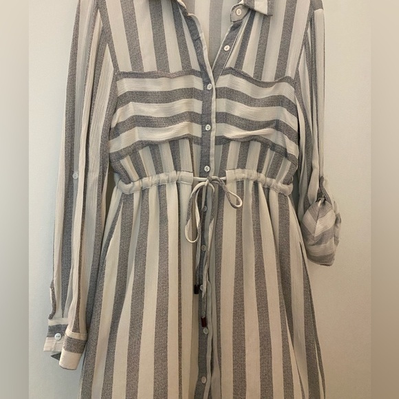 Passport tunic, short dress or coverup. Size M. Tie at waist. Blue/Gray… - Picture 2 of 6